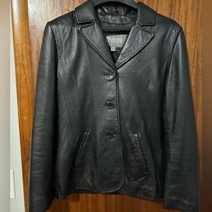 Black Wilson leather jacket like new EUC